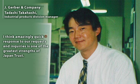 J. Gerber & Company Tadashi Takahashi, Industrial products division manager